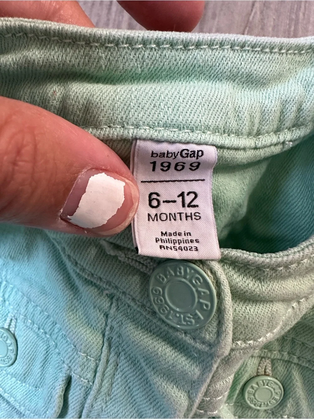 Baby Gap Mint Green Denim Vest